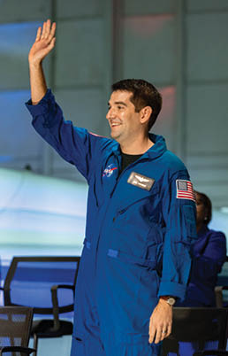 Photo Date: 2021-12-06 Subject: NASA announced its 2021 astronaut candidate class on Dec. 6, 2021. The 10 candidates, pictured here in an event at Ellington Field near NASA’s Johnson Space Center in Houston are Nichole Ayers, Christopher Williams, Luke Delaney, Jessica Wittner, Anil Menon, Marcos Berr os, Jack Hathaway, Christina Birch, Deniz Burnham, and Andre Douglas.   NASA’s new astronaut candidates will begin about two years of training in January 2022, after which they could be assigned to missions performing research on the International Space Station, launching from American soil on spacecraft built by commercial companies, and launching on Artemis missions to the Moon on NASA’s new Orion spacecraft and Space Launch System rocket.  Location: Ellington Hangar 135 Photographer: James Blair
