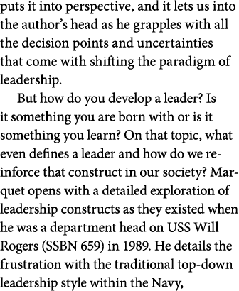 puts it into perspective, and it lets us into the author’s head as he grapples with all the decision points and uncer...