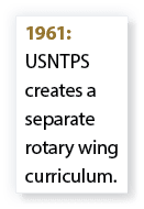 1961: USNTPS creates a separate rotary wing curriculum.