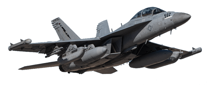 A U.S. Navy E/A-18G Growler assigned to Naval Air Station Fallon, Nevada takes off for a Weapons School Integration mission at Nellis Air Force Base, Nevada, May 29, 2024. The U.S. Air Force Weapons School provides academic and advisory support to numerous units, enhancing air combat training for thousands of Airmen from the Air Force, Department of Defense and U.S. allied services each year. (U.S. Air Force photo by Senior Airman Jose Miguel T. Tamondong)