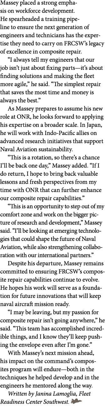 Massey placed a strong emphasis on workforce development. He spearheaded a training pipeline to ensure the next gener...