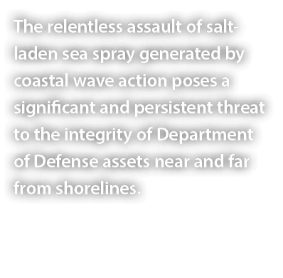 The relentless assault of salt laden sea spray generated by coastal wave action poses a significant and persistent th...