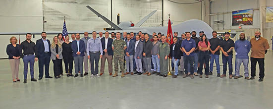 The Marine Corps received its final MQ-9A Reaper Block 5 Extended Range (ER) Uncrewed Aircraft System (UAS) from General Atomics Aeronautical Systems, Inc. (GA-ASI) Gray Butte flight operations facility in California in June 2025. (Photo courtesy of GA-ASI)