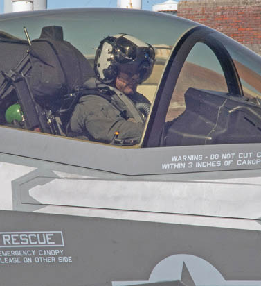 Fleet Readiness Center East (FRCE) F-35 maintenance test pilot Ross Fearon taxis during a functional check flight on an F-35B Lightning II to ensure the aircraft’s airframe, engines, accessories, and equipment are functioning according to standard following service at the depot. Fearon took on the role to test pilot at FRCE following 20 years of service as a fighter pilot in the Marine Corps in order to continue serving the nation by helping deliver flight-ready aircraft to the warfighter.