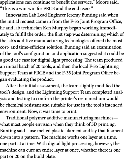 applications can continue to benefit the service,” Moore said. “This is a win win for FRCE and the end users.” Innova...