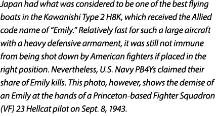 Japan had what was considered to be one of the best flying boats in the Kawanishi Type 2 H8K, which received the Alli...