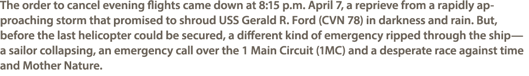 The order to cancel evening flights came down at 8:15 p.m. April 7, a reprieve from a rapidly approaching storm that ...