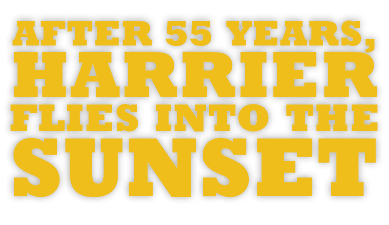 After 55 Years, Harrier Flies Into the Sunset 