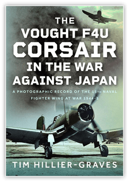 A book titled “The Vought F4U Corsair in the War against Japan: A Photographic Record of the 1944 Naval Fighter Wing at War" by Tim Hull-Graves. AI generated content