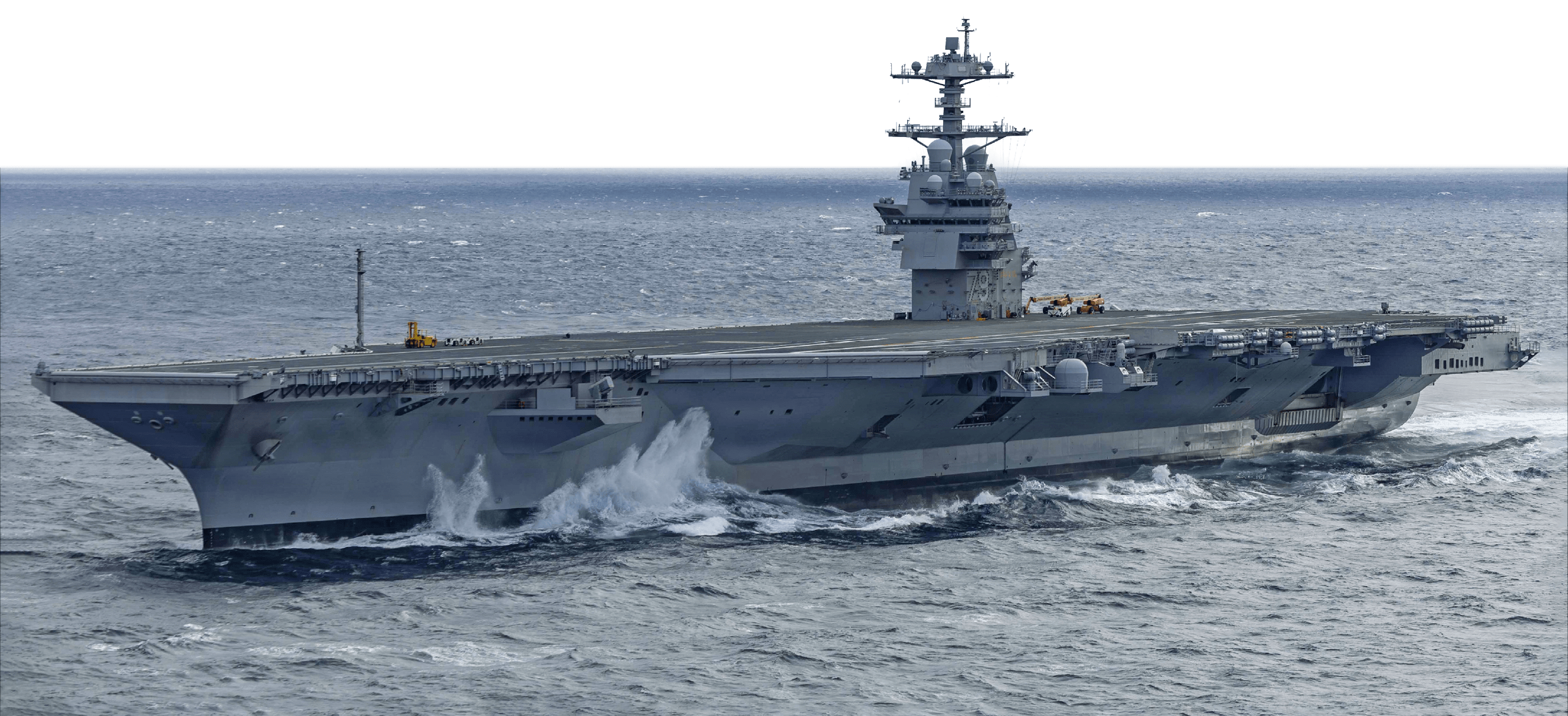 Pre-Commissioning Unit John F. Kennedy (CVN 79) transits the Atlantic Ocean during Builder's Sea Trials, Jan. 28, 2026. Builder’s Trials provide an opportunity to test ship systems and components at sea for the first time, and make required adjustments prior to additional underway testing. (U.S. Navy photo by Mass Communication Specialist 2nd Class Kaitlin Young)